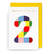 Lagom Design Woo-Hoo! You’re Two Milestone Birthday Greeting Card